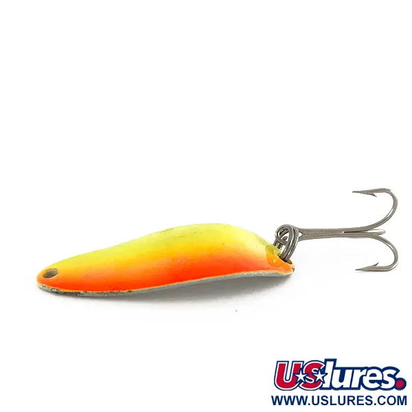  Seneca Little Cleo (Hula Girl) UV, 1/3oz Yellow / Orange / Nickel fishing spoon #7761