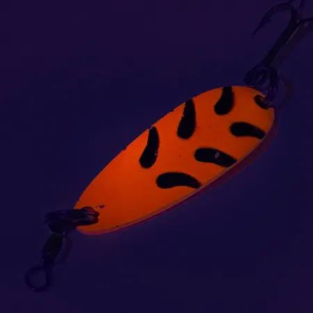 Vintage Luhr Jensen Krocodile UV , 1/3oz Red / Black fishing spoon #7762