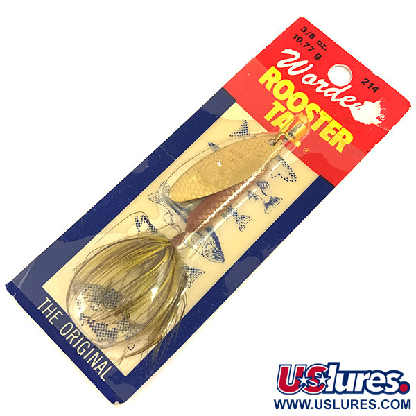  Yakima Bait Worden’s Original Rooster Tail, 2/5oz Gold spinning lure #7771
