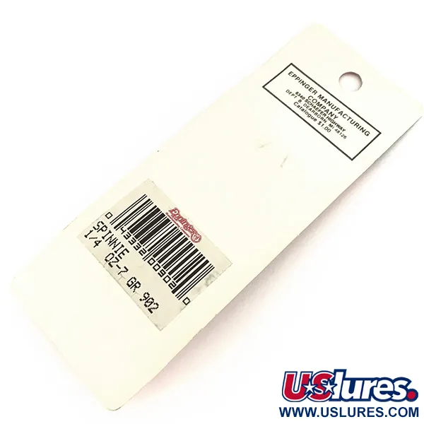  Eppinger Dardevle Spinnie, 1/3oz Black / White / Nickel fishing spoon #7775