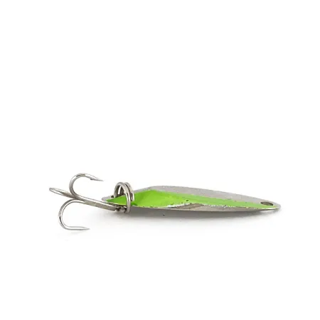 Vintage Acme Kastmaster UV, 1/8oz Nickel / Green fishing spoon #7777
