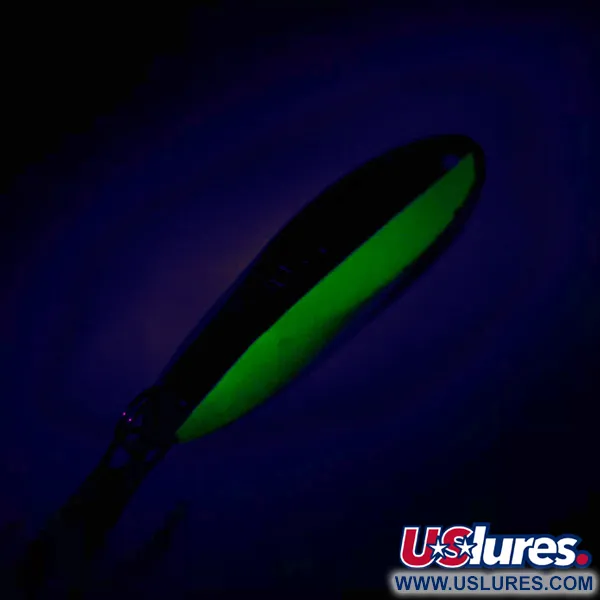 Vintage  Acme Kastmaster UV, 3/8oz Nickel / Green fishing spoon #7779
