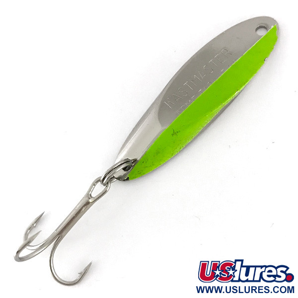 Vintage  Acme Kastmaster UV, 3/8oz Nickel / Green fishing spoon #7779