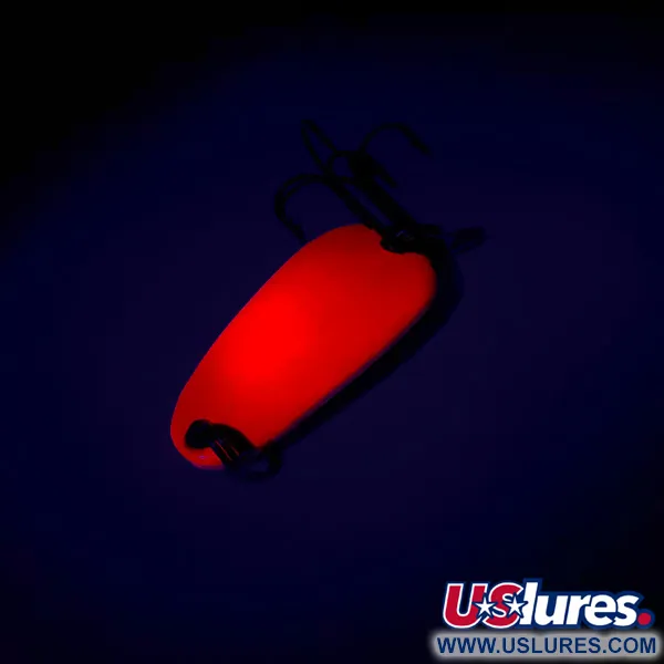 Vintage Sølvkroken Spesial Classic UV, 1/4oz Red UV / Silver fishing spoon #7781