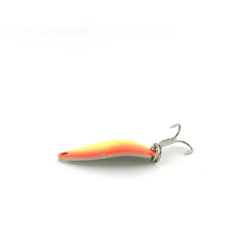 Vintage Seneca Little Cleo UV, 3/16oz Yellow / Orange / Nickel fishing spoon #7782