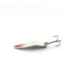 Vintage  Seneca Little Cleo, 3/16oz White Pearl / Red / Nickel fishing spoon #7784