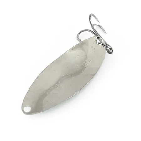 Vintage Seneca Little Cleo (Hula Girl) trolling spoon Glow , 3/16oz White / Green / Nickel fishing spoon #7785