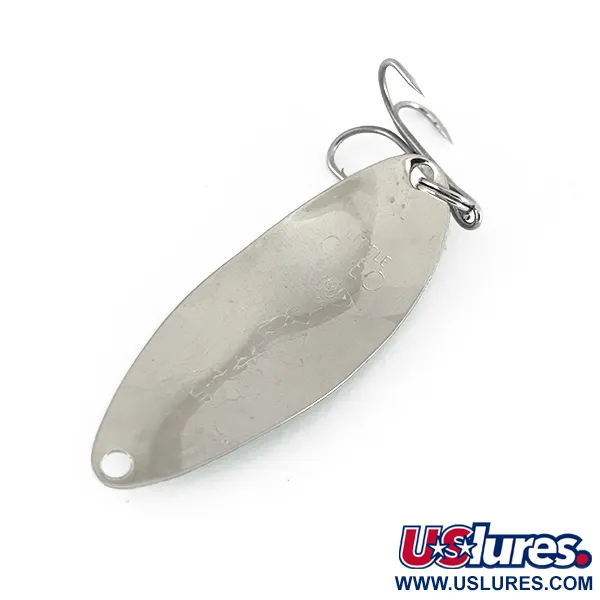 Vintage Seneca Little Cleo (Hula Girl) trolling spoon Glow , 3/16oz White / Green / Nickel fishing spoon #7785