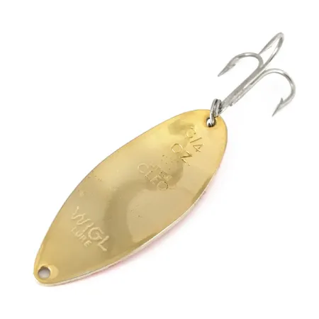 Vintage Acme Little Cleo, 3/4oz Gold / Orange fishing spoon #7789