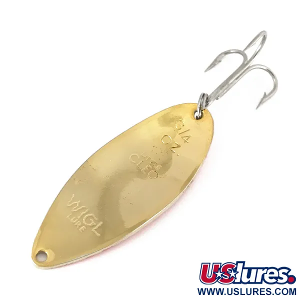 Vintage   Acme Little Cleo, 3/4oz Gold / Orange fishing spoon #7789