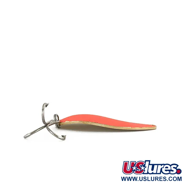Vintage   Acme Little Cleo, 3/4oz Gold / Orange fishing spoon #7789