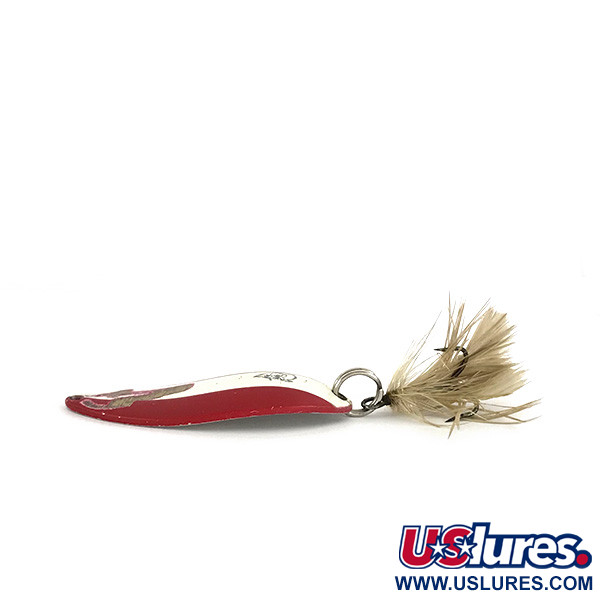 Vintage  Eppinger Dardevle Devle Dog 5500, 3/4oz Red / White / Nickel fishing spoon #7791