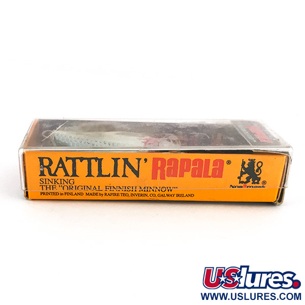 Rattlin' Rapala Sinking Lure, “The Original Finnish Minnow” With Box