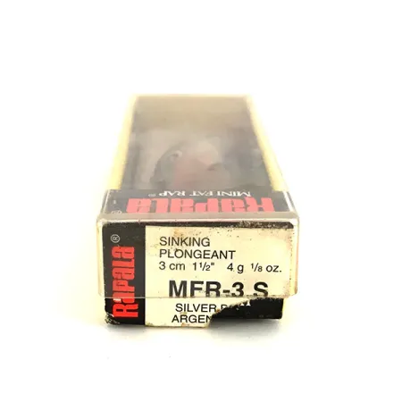 Rapala Mini Fat Rap Sinking Deep Runner 30, 1/8oz S (Silver) fishing lure #7801