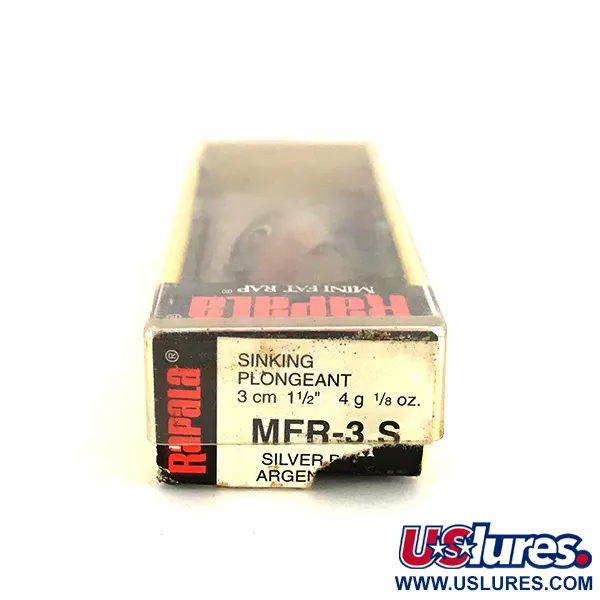 Rapala Mini Fat Rap Sinking Deep Runner 30, 1/8oz S (Silver) fishing lure #7801