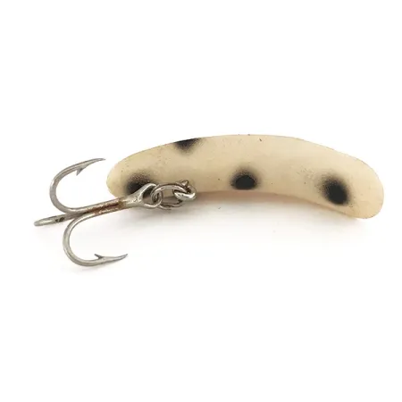 Vintage Luhr Jensen Kwikfish K5, 3/32oz White / Black fishing lure #7809