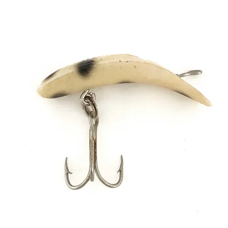 Vintage Luhr Jensen Kwikfish K5, 3/32oz White / Black fishing lure #7809