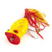 Vintage   Fred Arbogast Hula Popper, 1/4oz Yellow fishing lure #7810