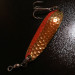 Vintage  Luhr Jensen Krocodile Die #3, 1/3oz Hammered Gold / Orange fishing spoon #7824