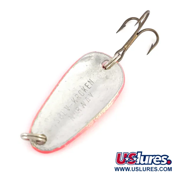 Vintage Sølvkroken Special Classic UV, 1/4oz UV Glow in UV light, Fluorescent fishing spoon #7825