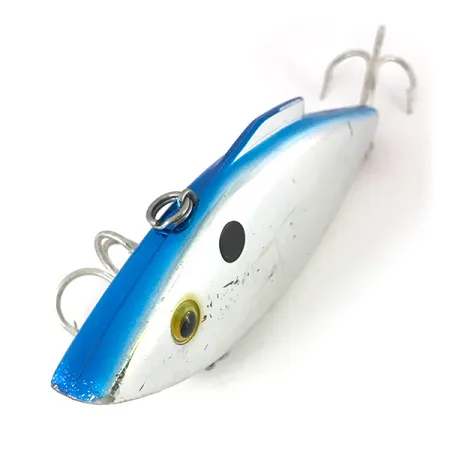 Vintage Bill Lewis Rat-L-Trap RT 258 Chrome Black Blue, 1 1/4oz RT 258 Nickel Black Blue fishing lure #7844
