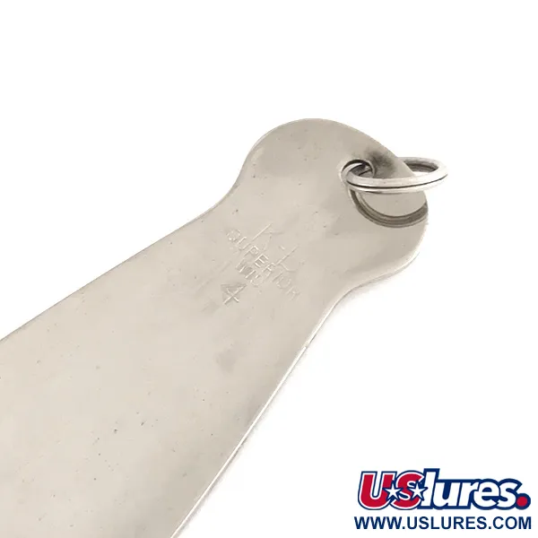 Vintage K-B Bait K-B Spoon 4, 1 3/4oz Nickel fishing spoon #7849