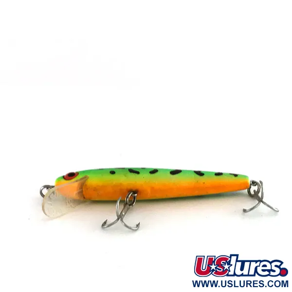 Vintage  Rebel Floater UV, 1/8oz Fire Tiger fishing lure #7850