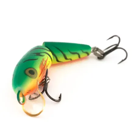 Vintage Rapala Jointed J-5, 1/8oz Fire Tiger fishing lure #7851