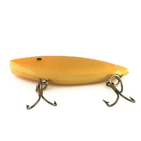 Vintage Norman N-Ticer, 3/8oz Yellow fishing lure #7857