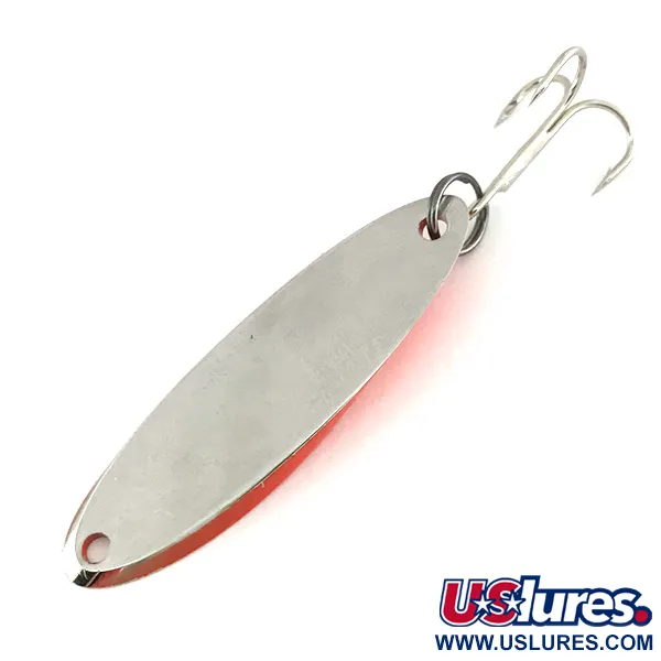 Vintage Acme Kastmaster , 3/8oz Nickel / Orange fishing spoon #7861