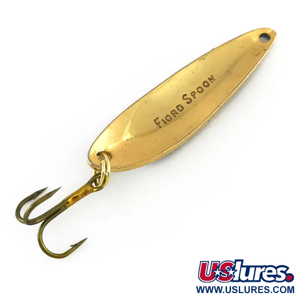 Vintage Acme Fiord Spoon Jr , 1/4oz Black / White / Gold fishing spoon #7863