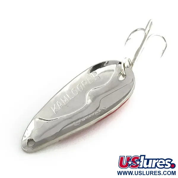 Vintage Acme Kamlooper, 2/5oz Red / White / Nickel fishing spoon #7868
