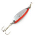  Luhr Jensen Krocodile, 1/3oz Hammered Nickel / Red fishing spoon #7869