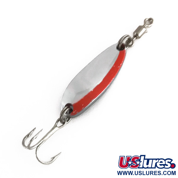  Luhr Jensen Krocodile, 1/4oz Nickel / Red fishing spoon #7878