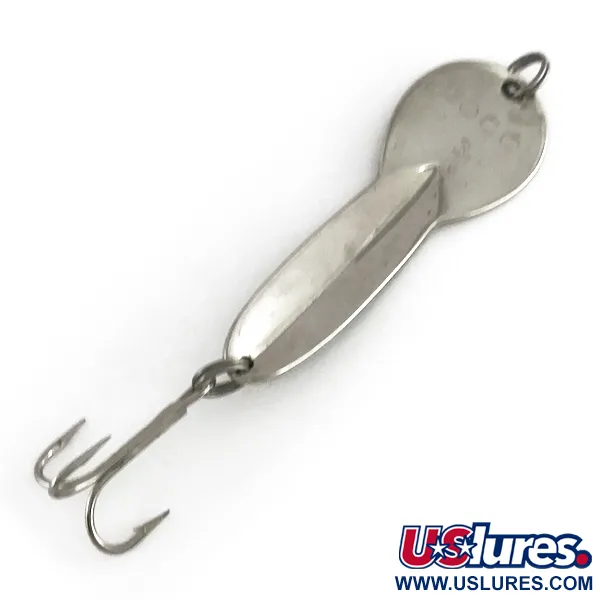 Vintage  Glen Evans Loco 3, 3/5oz Nickel / Green fishing spoon #7900