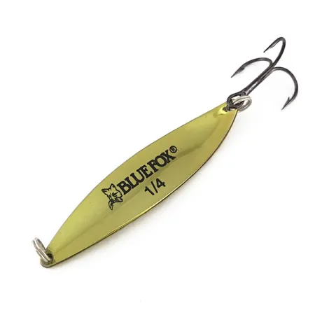 Vintage Blue Fox BLUE FOX Matrixx Spoon, 1/4oz Gold fishing spoon #7902