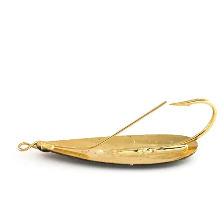 Vintage Weedless Bass Pro Shops Real Image Lazer Eye , 2/5oz Gold fishing spoon #7905