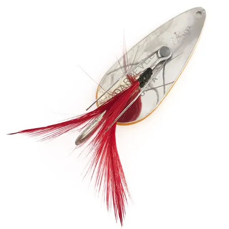 Vintage Eppinger Weedless Dardevle Imp, 2/5oz Orange / Nickel fishing spoon #7906