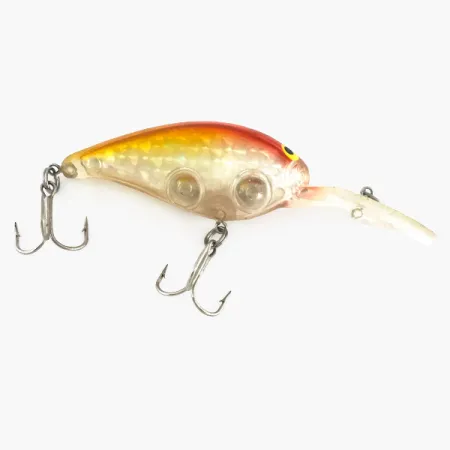 Vintage Norman Deep Little N, 3/5oz Transparent / Golden Hologram fishing lure #7922