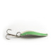 Vintage  Seneca Little Cleo (Hula Girl) Glow , 1/3oz Green / White / Nickel fishing spoon #7930
