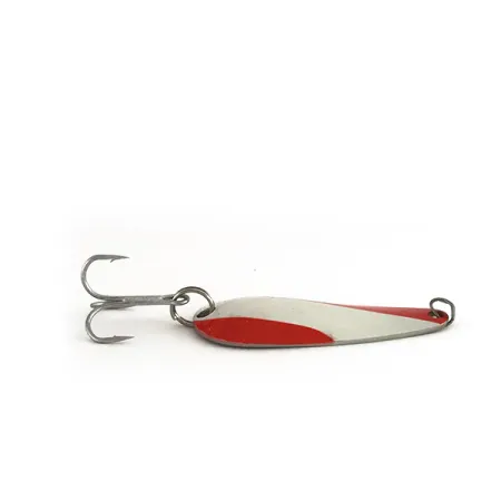 Nebco FlashBait 2662, 1/4oz Red / White / Nickel fishing spoon #7932