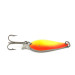 Vintage  Acme K.O. Wobbler UV, 3/4oz Orange / Yellow / Nickel fishing spoon #7933