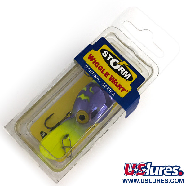  Storm Wiggle Wart, 2/5oz Purple / Fluorescent Yellow fishing lure #7944