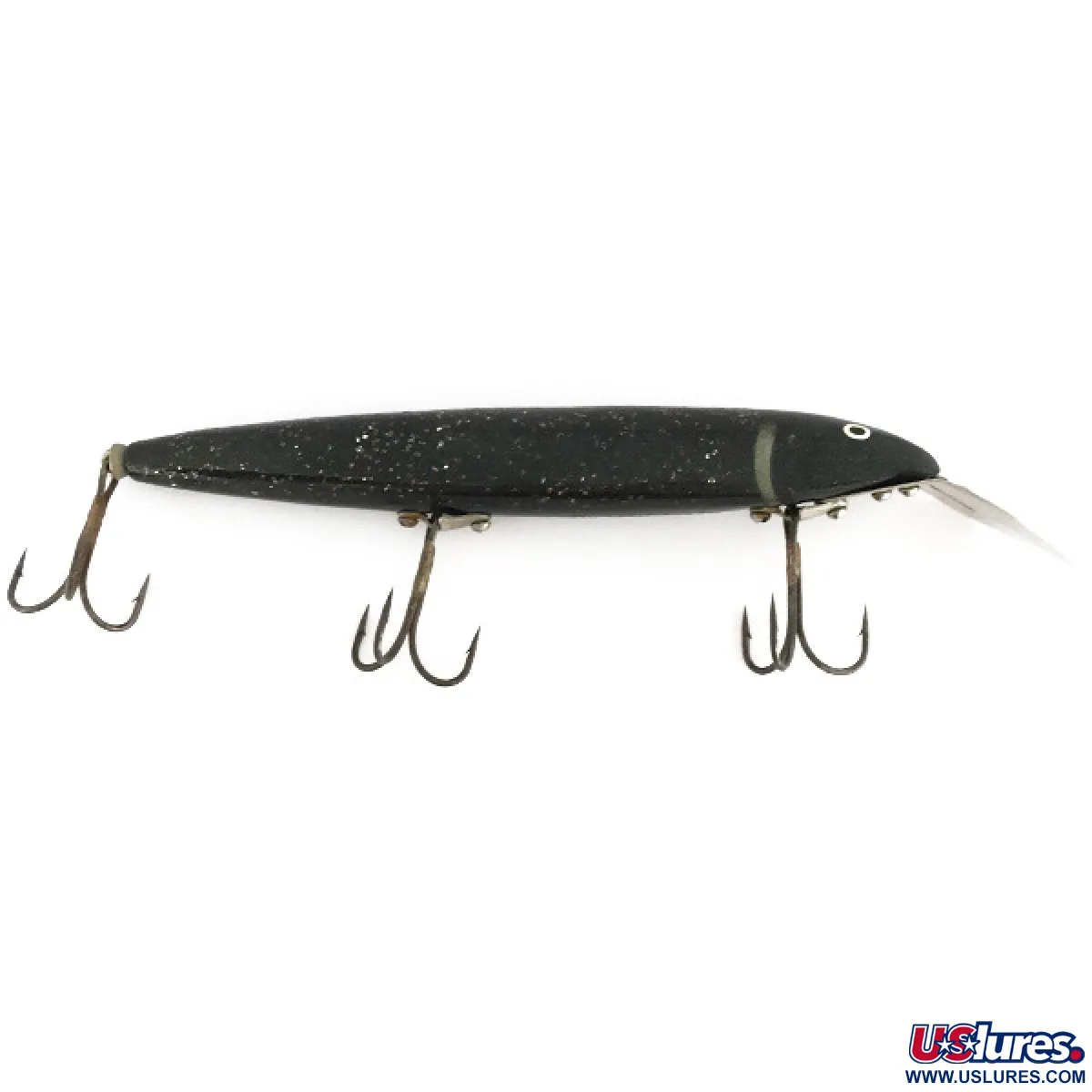 Vintage Suick Muskie Cisco Kid, 1 1/4oz Black fishing lure #7945