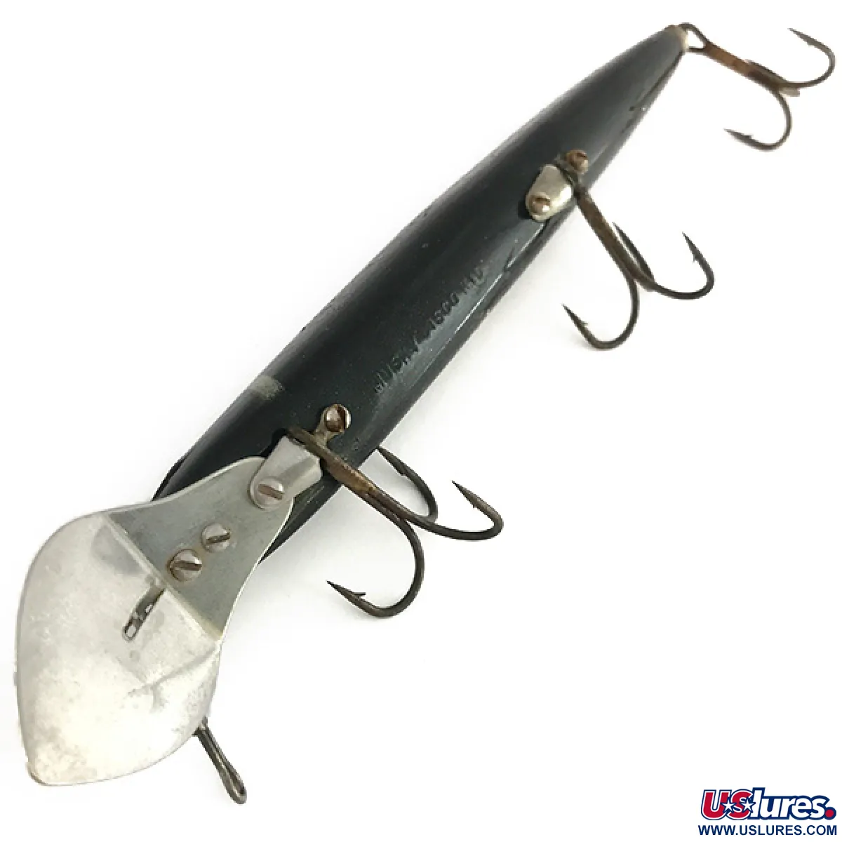 Vintage Suick Muskie Cisco Kid, 1 1/4oz Black fishing lure #7945