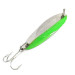 Vintage  Acme Kastmaster UV, 3/8oz Nickel / Fluorescent Green fishing spoon #7961