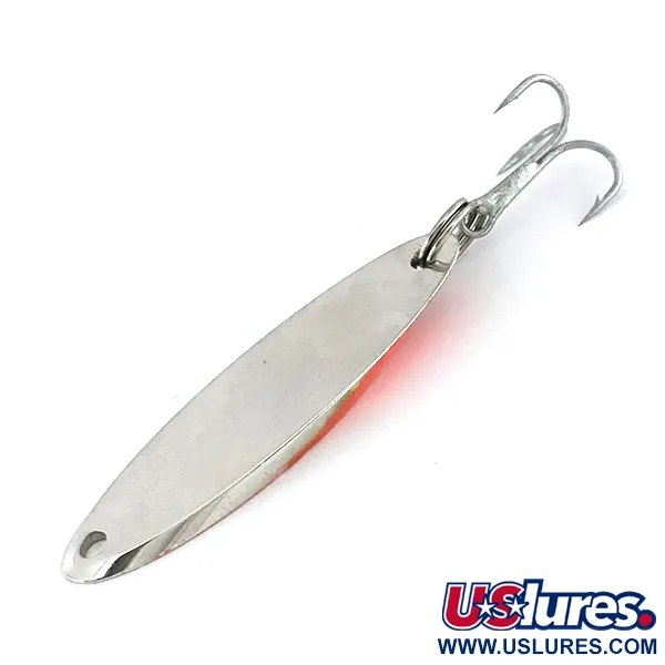 Vintage Acme Kastmaster UV, 1/4oz Nickel / Orange fishing spoon #7962