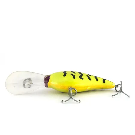 Vintage Norman Deep Little N , 1/2oz Yellow Tiger fishing lure #7985