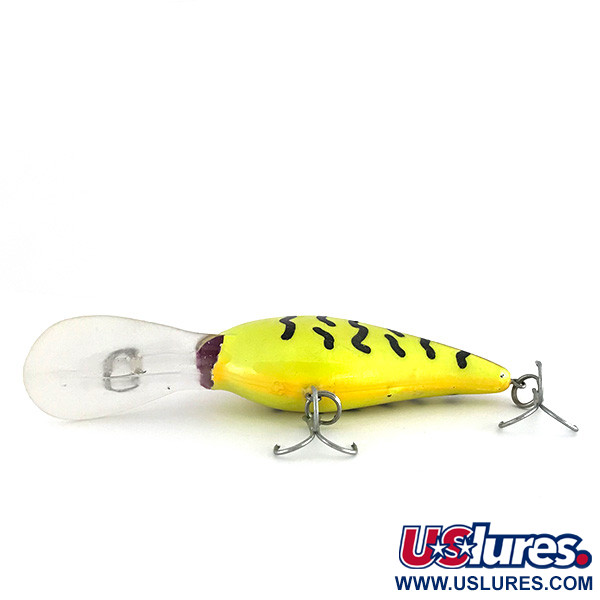 Vintage   Norman Deep Little N , 1/2oz Yellow Tiger fishing lure #7985