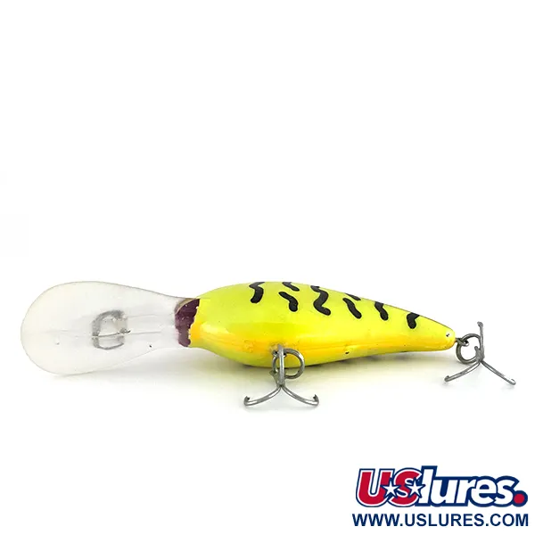 Vintage Norman Deep Little N , 1/2oz Yellow Tiger fishing lure #7985